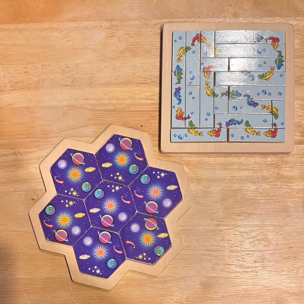 Melissa & Doug brain teaser Wooden Puzzle Set- 2